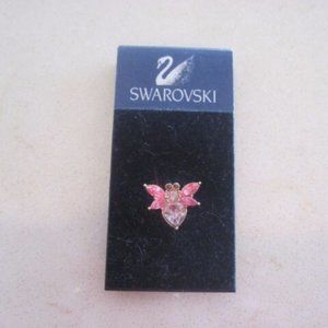 FLASH SALE Swarovski  Swan Signed Pink and Light Purple Butterfly Lapel Tac Pin